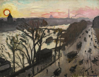 Parigi, quai del Louvre, sole d'inverno - Albert Marquet — vista dell’opera