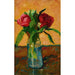 Riproduzione del dipinto Peonie in un vaso di vetro e Rue Monge a Parigi - Albert Marquet