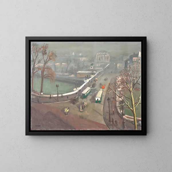 Pont Neuf, nebbia autunnale - Albert Marquet — quadro incorniciato alla parete
