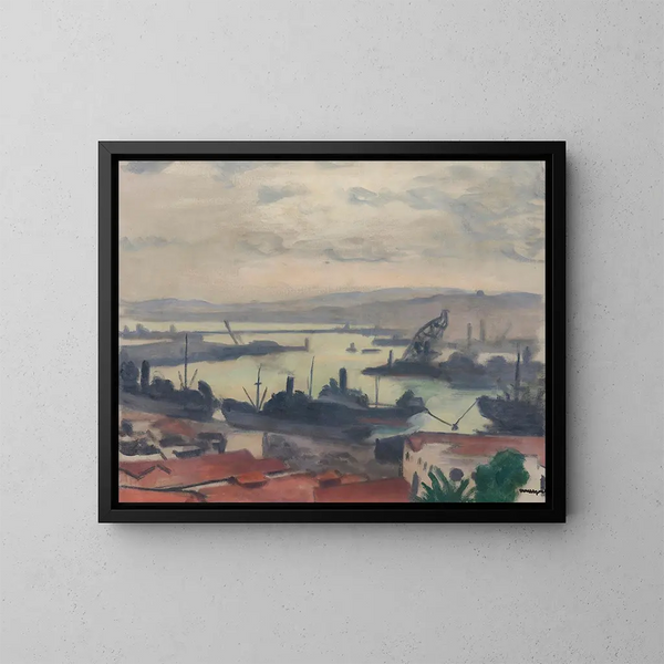 Porto di Algeri - Albert Marquet — quadro incorniciato alla parete