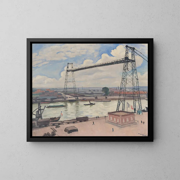 Il ponte trasbordatore di Rouen - Albert Marquet — quadro incorniciato alla parete