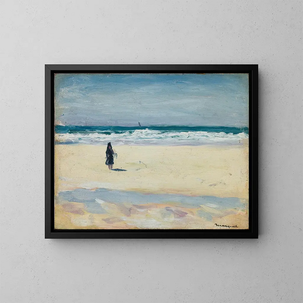 Ragazza giovane sulla spiaggia - Albert Marquet — quadro incorniciato alla parete