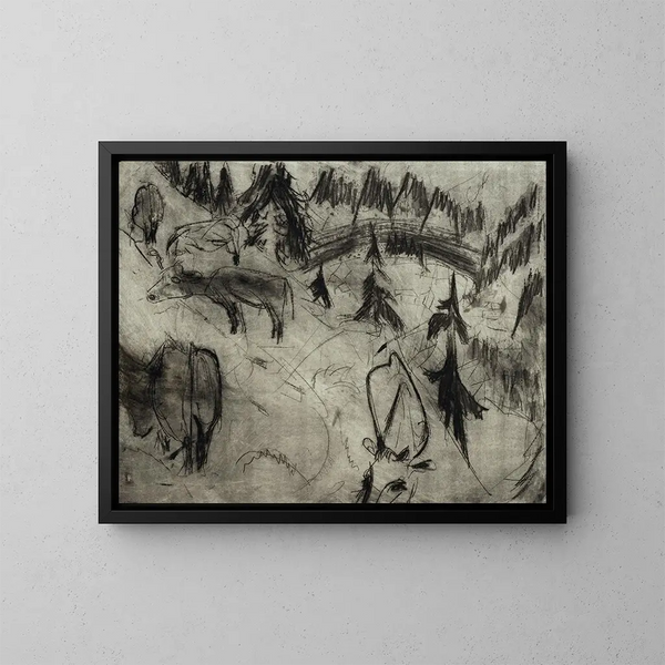 Prairie de montagne - Albert Müller — quadro incorniciato alla parete