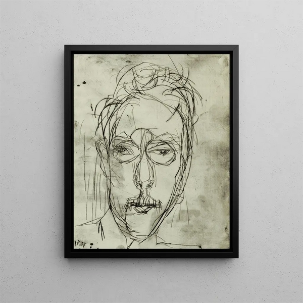 Ritratto Schaeffer I - Albert Müller — quadro incorniciato alla parete