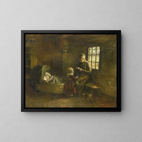 Au berceau - Albert Neuhuys — quadro incorniciato alla parete