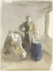 interno con donna e bambini in una latteria - Albert Neuhuys — vista dell’opera
