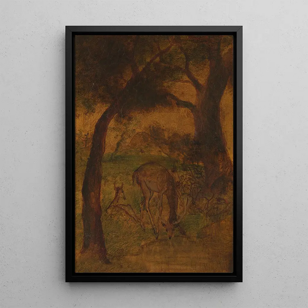 Riproduzione del dipinto Un cervo che beve - Albert Pinkham Ryder
