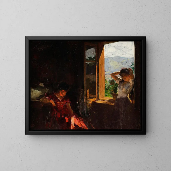 Passeggiata pomeridiana - Albert Ritzberger — quadro incorniciato alla parete