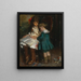 Una lezione di lettura per due fratelli e sorelle - Albert Roelofs — quadro incorniciato alla parete