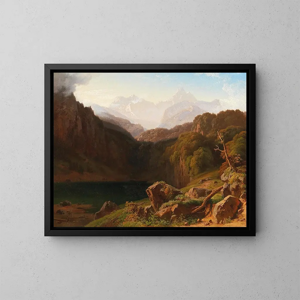 Una vista del Grossglockner da Kals - Albert Zimmermann — quadro incorniciato alla parete