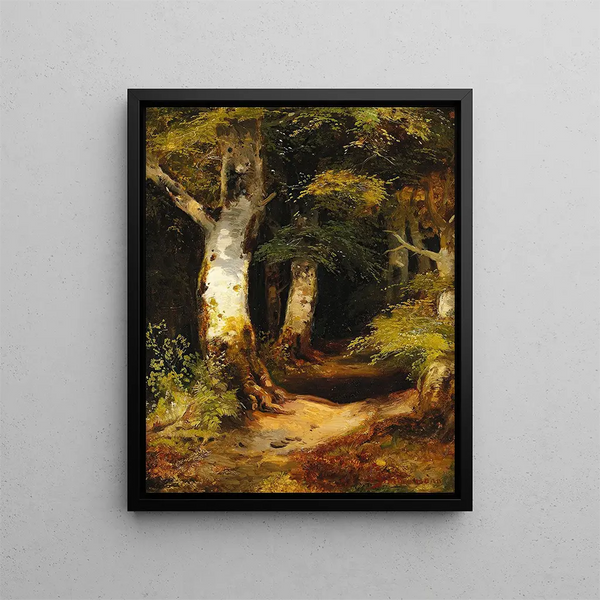 Waldweg - Albert Zimmermann — quadro incorniciato alla parete