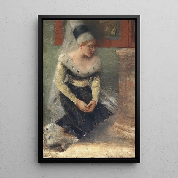 Riproduzione del dipinto Demoiselle de château - Albert von Keller