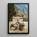 Abbeveratoio per i cavalli - Alberto Pasini — quadro incorniciato alla parete