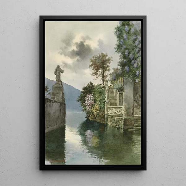 Riproduzione del dipinto Scala di pietra verso la riva - Alberto Prosdocimi