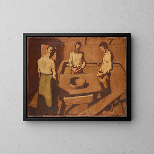 La prière de la table - Albin Egger-Lienz — quadro incorniciato alla parete