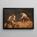 mietitori in una tempesta imminente - Albin Egger-Lienz — quadro incorniciato alla parete