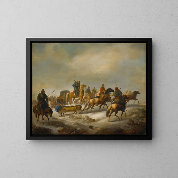 Il salvataggio del conte Mnnich - Albrecht Adam — quadro incorniciato alla parete