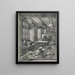 San Girolamo nel suo studio - Albrecht Dürer — quadro incorniciato alla parete