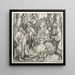 La Santa Famiglia con due angeli musicisti - Albrecht Dürer — quadro incorniciato alla parete