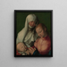 Vergine con Bambino e Santa Anna - Albrecht Dürer — quadro incorniciato alla parete