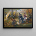 Il pittore en plein air nella foresta di Fontainebleau - Alcide Théophile Robaudi — quadro incorniciato alla parete
