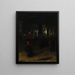 Max-Josef-Platz a Monaco di Baviera di notte - Aleksander Gierymski — quadro incorniciato alla parete
