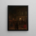 Opera di Parigi di notte - Aleksander Gierymski — quadro incorniciato alla parete