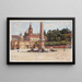 Schizzo di Piazza del Popolo a Roma - Aleksander Gierymski — quadro incorniciato alla parete