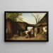 Nel cortile della fattoria - Aleksander Kotsis — quadro incorniciato alla parete