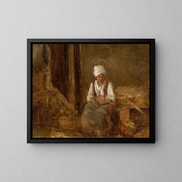 Vecchia donna all'interno - Aleksander Kotsis — quadro incorniciato alla parete