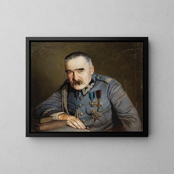 Ritratto di Józef Piłsudski - Aleksander Krawczyk — quadro incorniciato alla parete