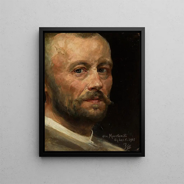 Autoritratto - Aleksander Mroczkowski — quadro incorniciato alla parete