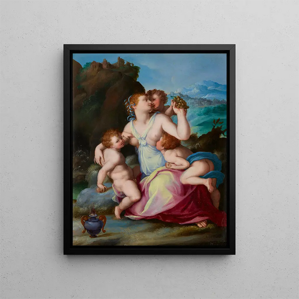Charité - Alessandro Allori — quadro incorniciato alla parete