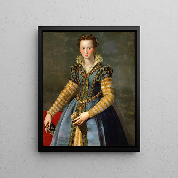Ritratto di Maria de' Medici 1540-1557 - Alessandro Allori — quadro incorniciato alla parete