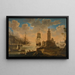 Un Capriccio di Navi in un Porto Mediterraneo con Pescatori che Scaricano la Loro Barca in Primo Piano - Alessandro Grevenbroeck — quadro incorniciato alla parete