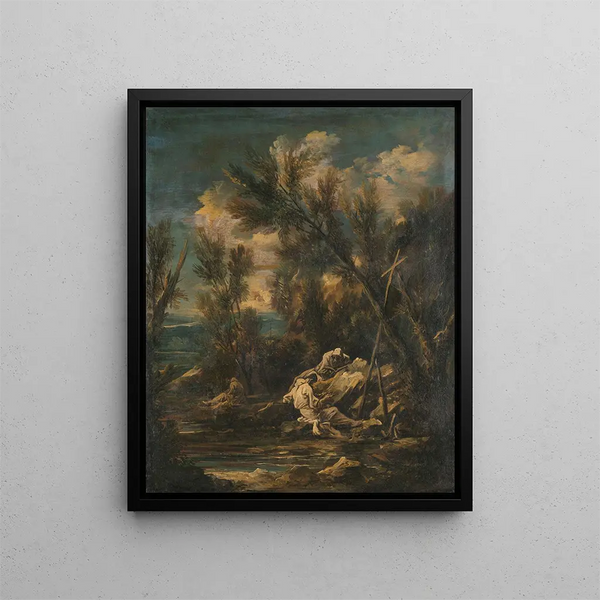 Moines chartreux dans un paysage - Alessandro Magnasco — quadro incorniciato alla parete