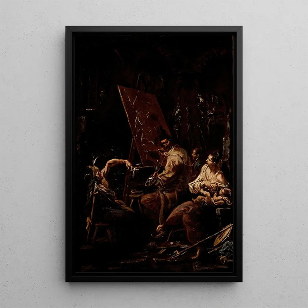 L'atelier de l'artiste - Alessandro Magnasco — quadro incorniciato alla parete