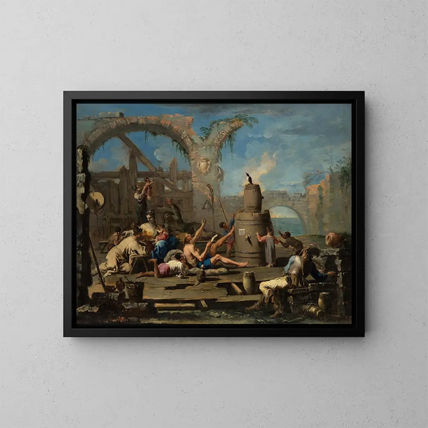 La Pie apprivoisée - Alessandro Magnasco — quadro incorniciato alla parete