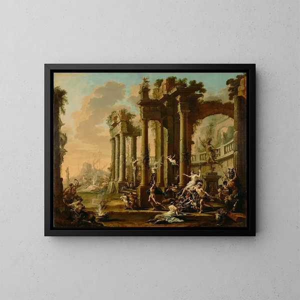 Il Trionfo di Venere - Alessandro Magnasco — quadro incorniciato alla parete
