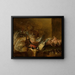 Uccelli morti e un gatto - Alexander Adriaenssen — quadro incorniciato alla parete