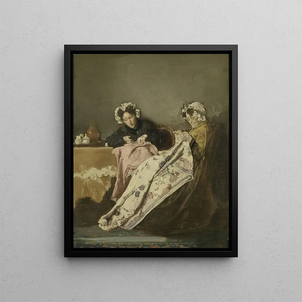 Alexander Hugo Bakker Korff - Two Ladies at their Sewing.webp
