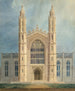 Biblioteca e cappella dell'Università del Michigan ad Ann Arbor, elevazione frontale - Alexander Jackson Davis — vista dell’opera
