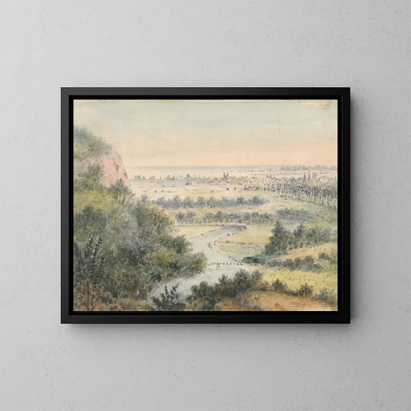 New Haven da East Rock - Alexander Jackson Davis — quadro incorniciato alla parete