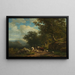 Paesaggio con un contadino e il suo gregge - Alexander Joseph Daiwaille — quadro incorniciato alla parete