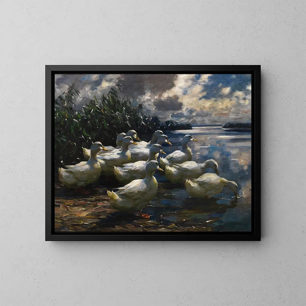 11 Anatre al sole del mattino - Alexander Koester — quadro incorniciato alla parete