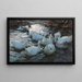 Onze anatre nell'acqua - Alexander Koester — quadro incorniciato alla parete