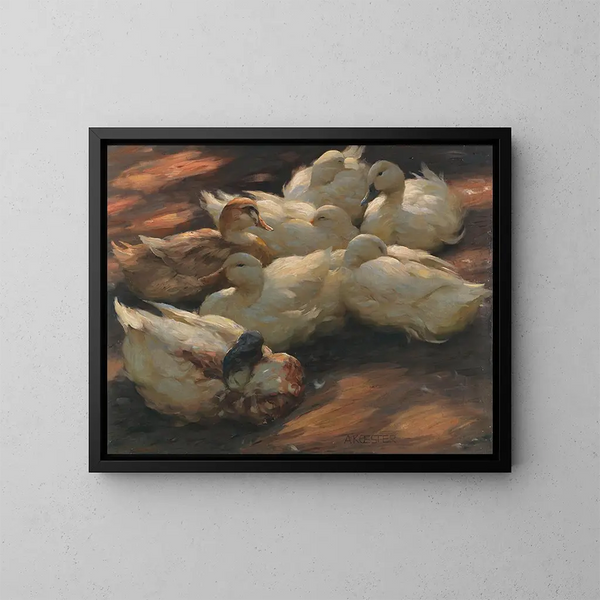 Anatre a terra - Alexander Koester — quadro incorniciato alla parete