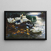 Anatre con paperotti nell'acqua - Alexander Koester — quadro incorniciato alla parete