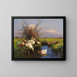 Alexander Koester - Sieben Enten am Graben.webp