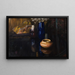 Nature morte con vaso su tavolo in mogano - Alexander Koester — quadro incorniciato alla parete
